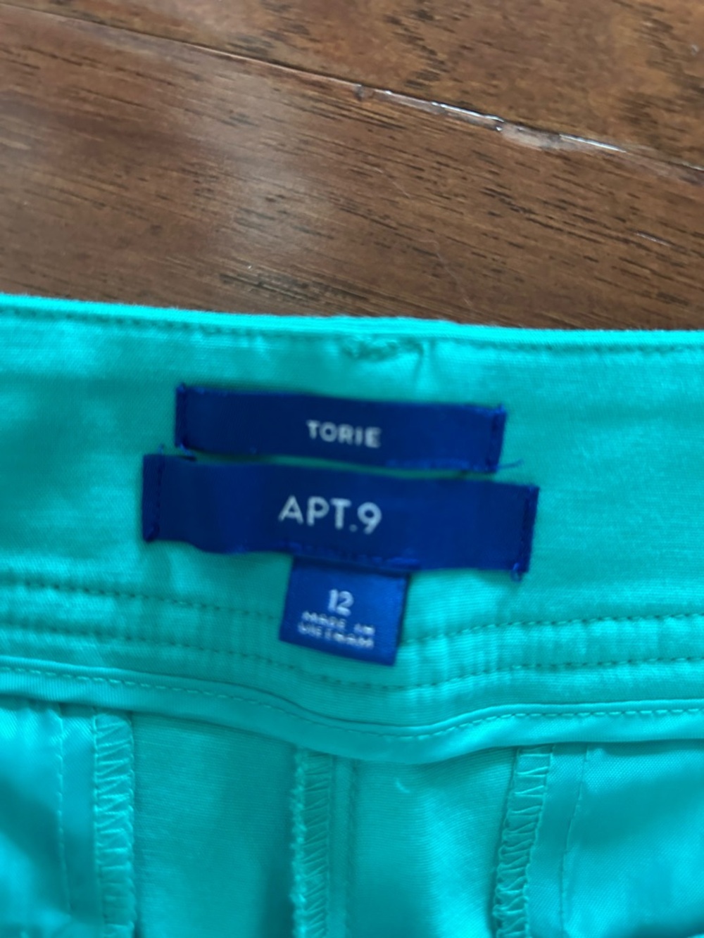 Apt. 9 Teal Rolled-Hem Chino Shorts - Picture 3 of 3
